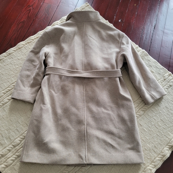 Madewell Copenhagen Belted Coat Insuluxe Cashmere Wool Blend size XXL Oatmeal - Picture 10 of 12